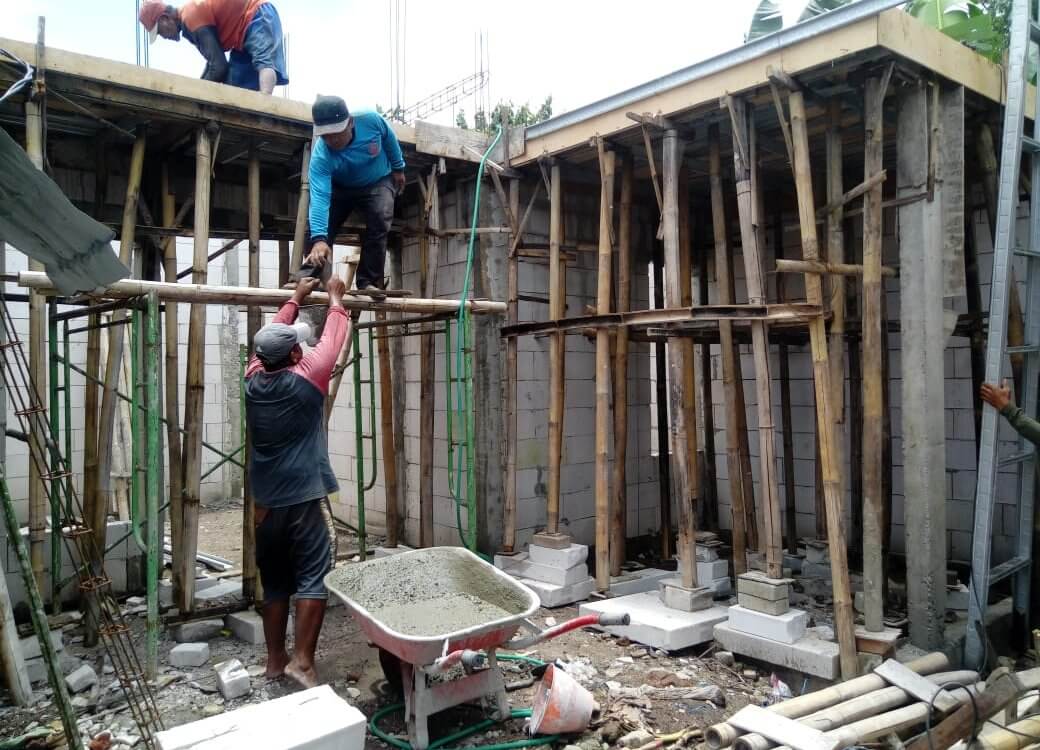 Pengecoran Dak Teras Unit 6 di Perumahan Ponorogo Puri Marifa Perumahan Syariah 25 Februari 2021